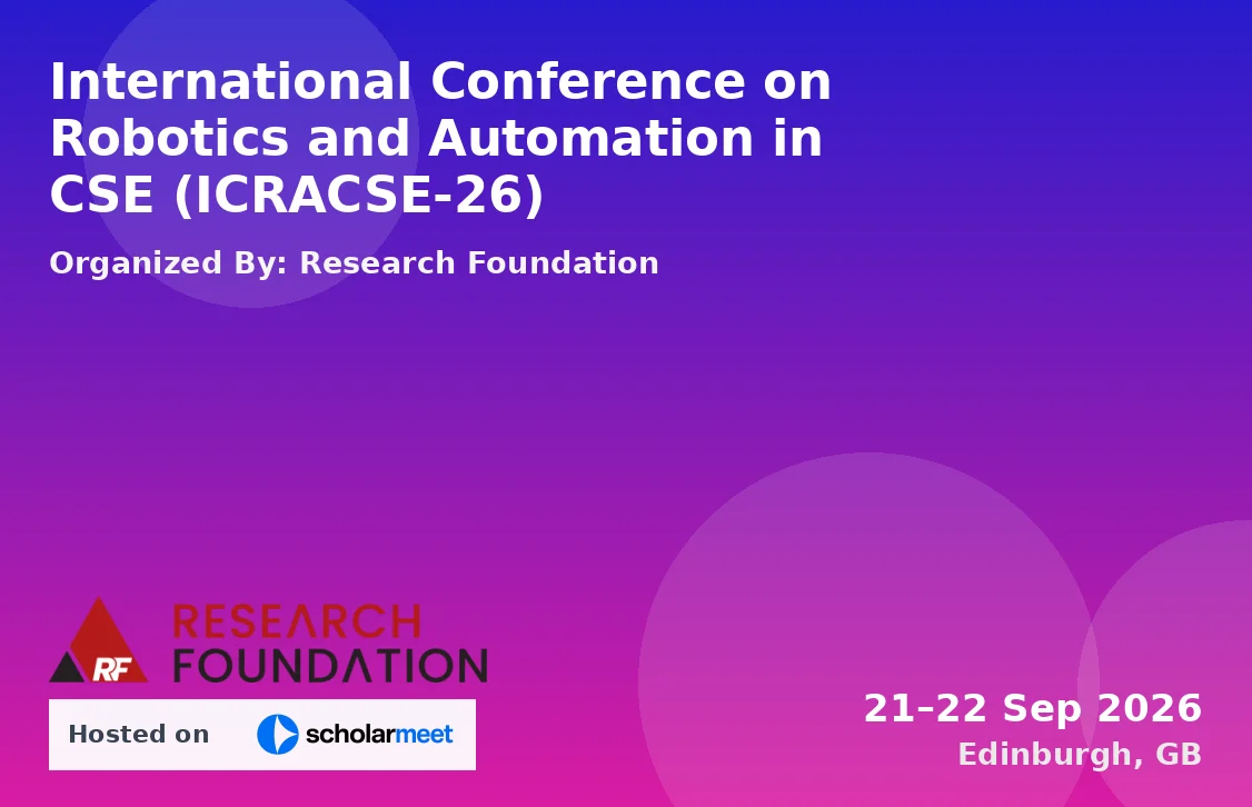 International Conference on Robotics and Automation in CSE (ICRACSE-26)