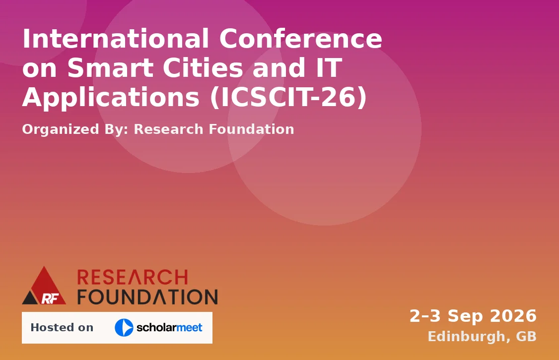 International Conference on Smart Cities and IT Applications (ICSCIT-26)