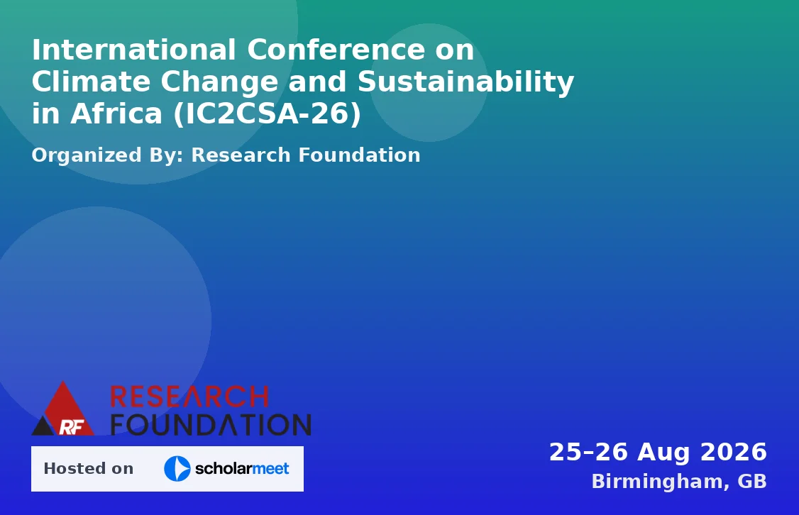 International Conference on Climate Change and Sustainability in Africa (IC2CSA-26)