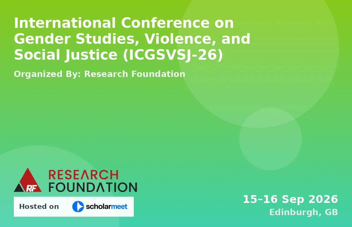 International Conference on Gender Studies, Violence, and Social Justice (ICGSVSJ-26)