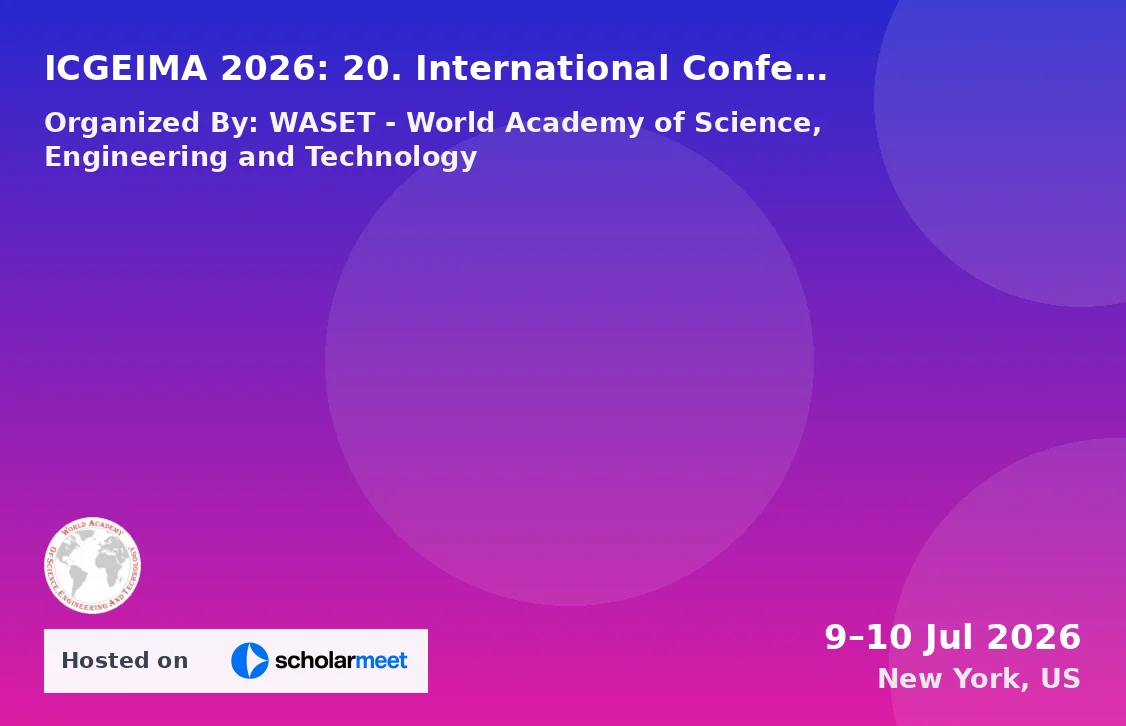 ICGEIMA 2026: 20. International Conference on Geotechnical Engineering Investigation Methods and Applications