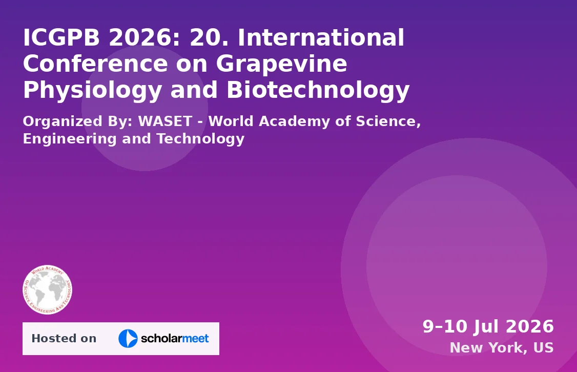 ICGPB 2026: 20. International Conference on Grapevine Physiology and Biotechnology