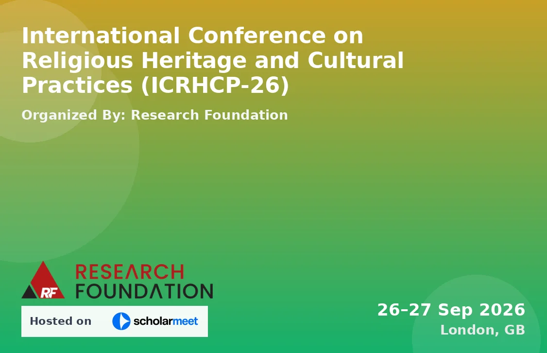 International Conference on Religious Heritage and Cultural Practices (ICRHCP-26)