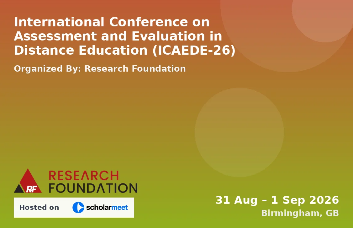 International Conference on Assessment and Evaluation in Distance Education (ICAEDE-26)