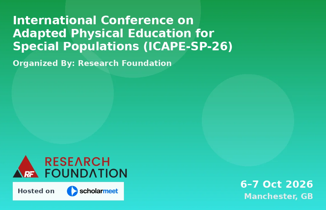 International Conference on Adapted Physical Education for Special Populations (ICAPE-SP-26)