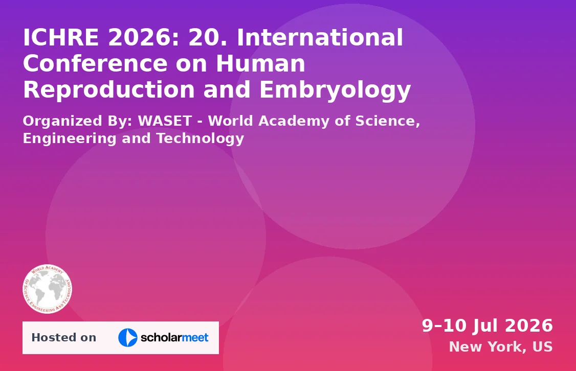 ICHRE 2026: 20. International Conference on Human Reproduction and Embryology