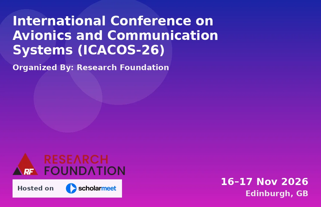 International Conference on Avionics and Communication Systems (ICACOS-26)