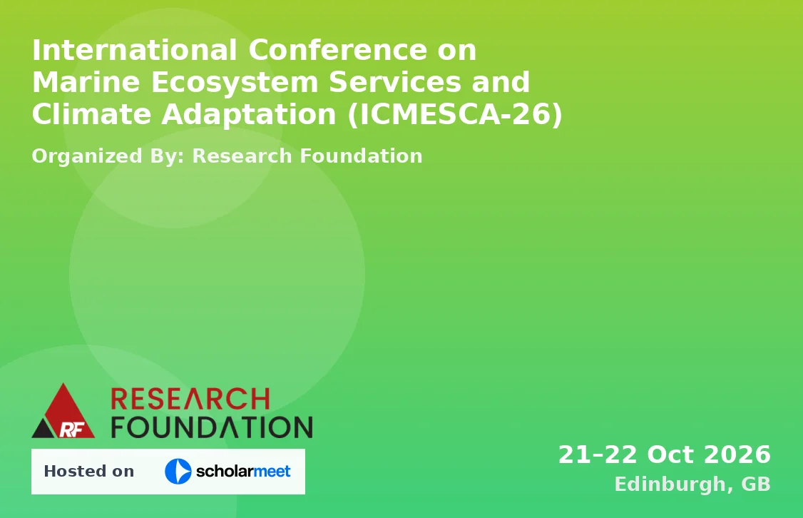 International Conference on Marine Ecosystem Services and Climate Adaptation (ICMESCA-26)