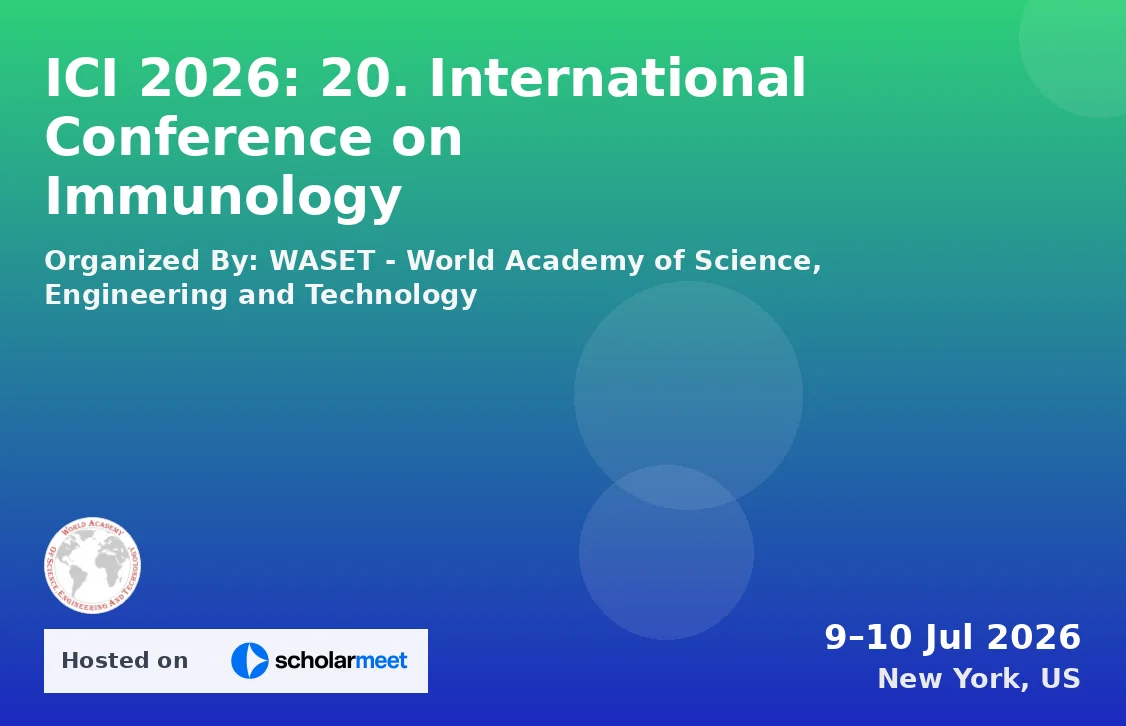 ICI 2026: 20. International Conference on Immunology