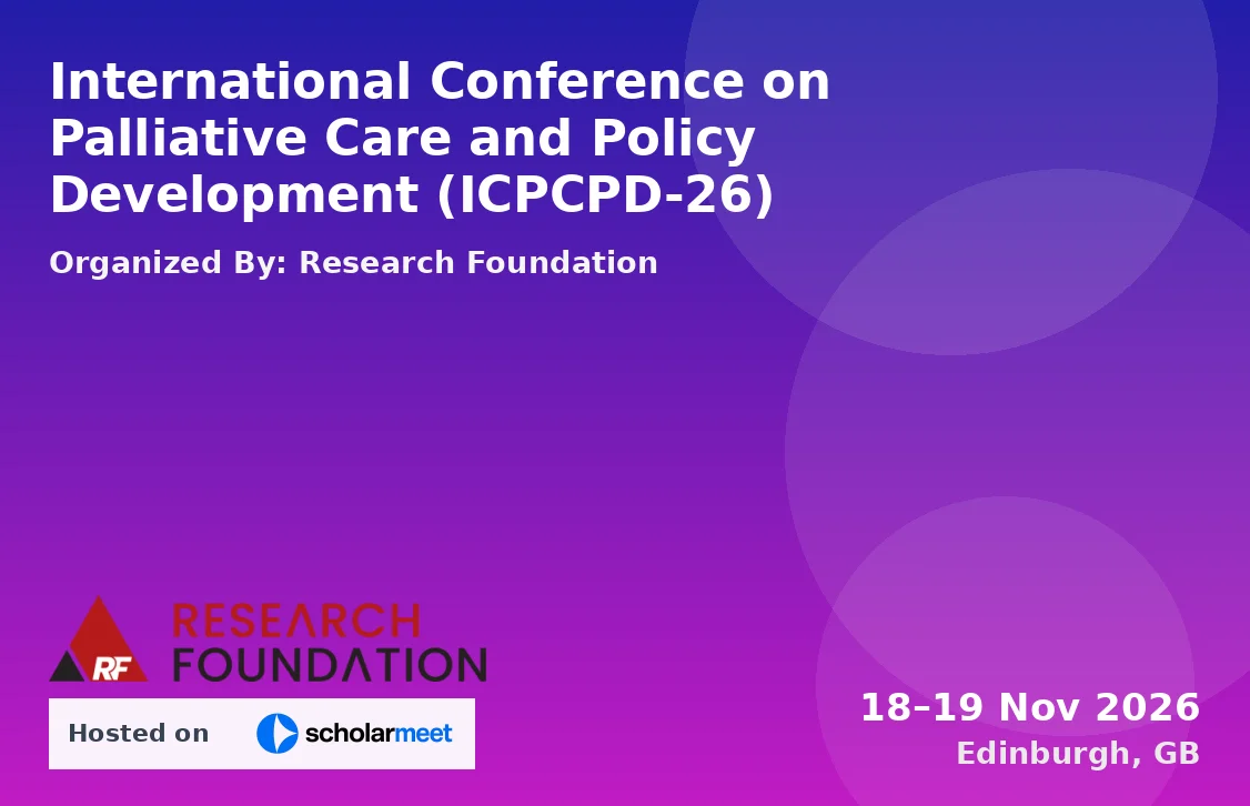 International Conference on Palliative Care and Policy Development (ICPCPD-26)