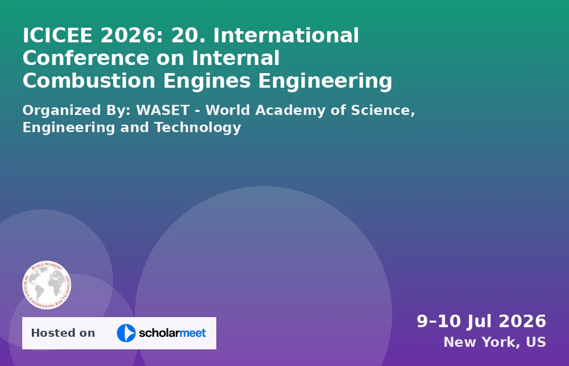 ICICEE 2026: 20. International Conference on Internal Combustion Engines Engineering