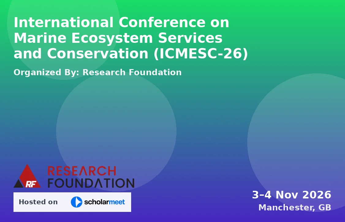 International Conference on Marine Ecosystem Services and Conservation (ICMESC-26)