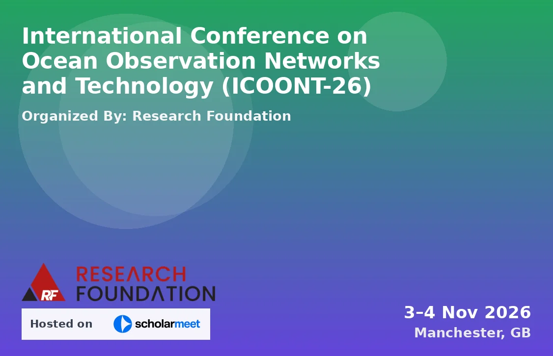 International Conference on Ocean Observation Networks and Technology (ICOONT-26)