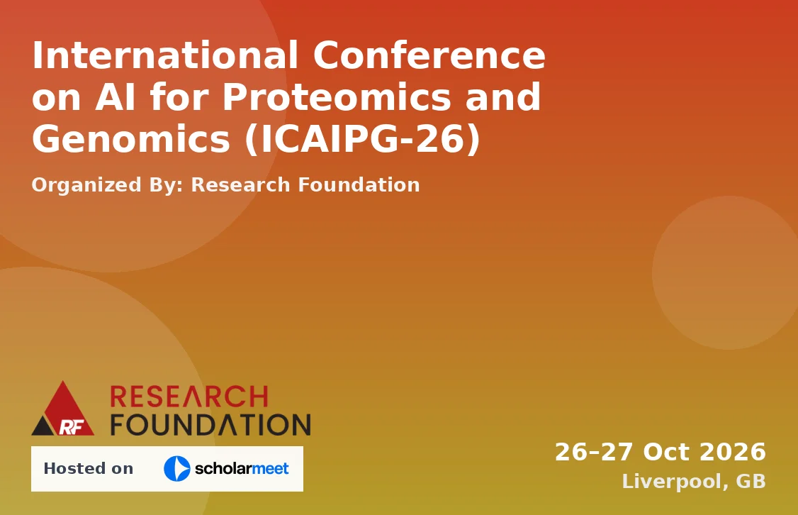 International Conference on AI for Proteomics and Genomics (ICAIPG-26)
