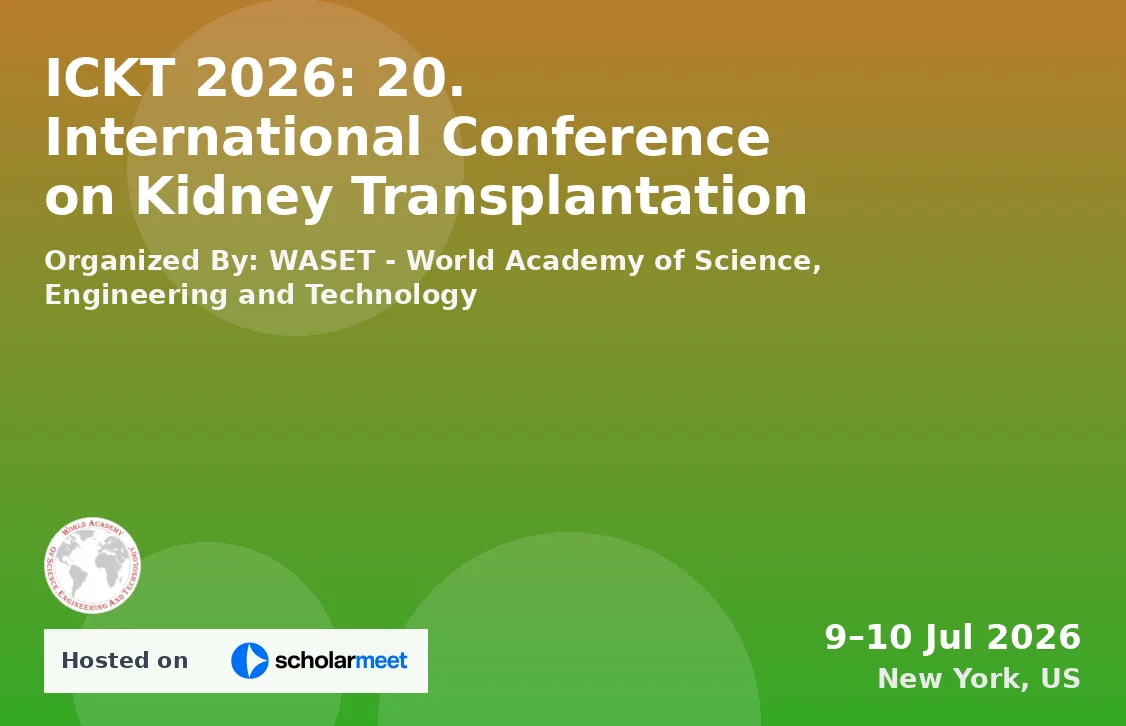 ICKT 2026: 20. International Conference on Kidney Transplantation