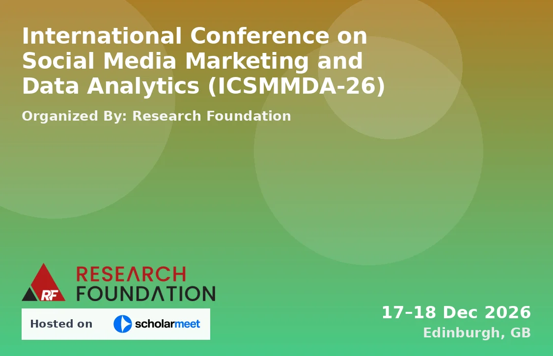 International Conference on Social Media Marketing and Data Analytics (ICSMMDA-26)