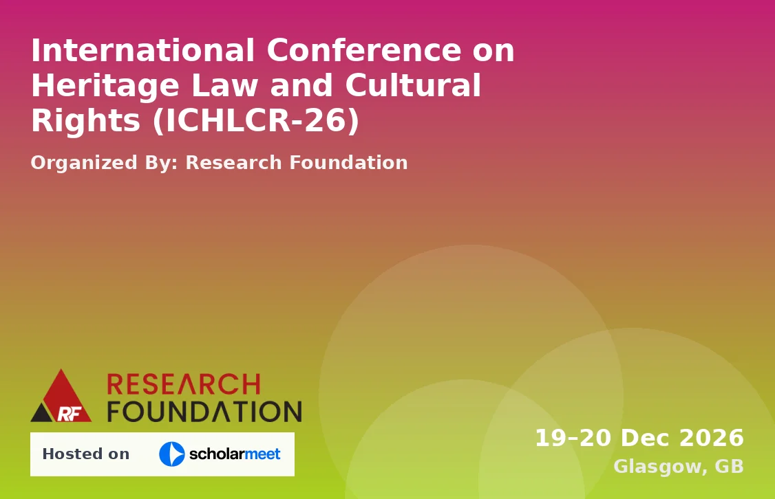 International Conference on Heritage Law and Cultural Rights (ICHLCR-26)