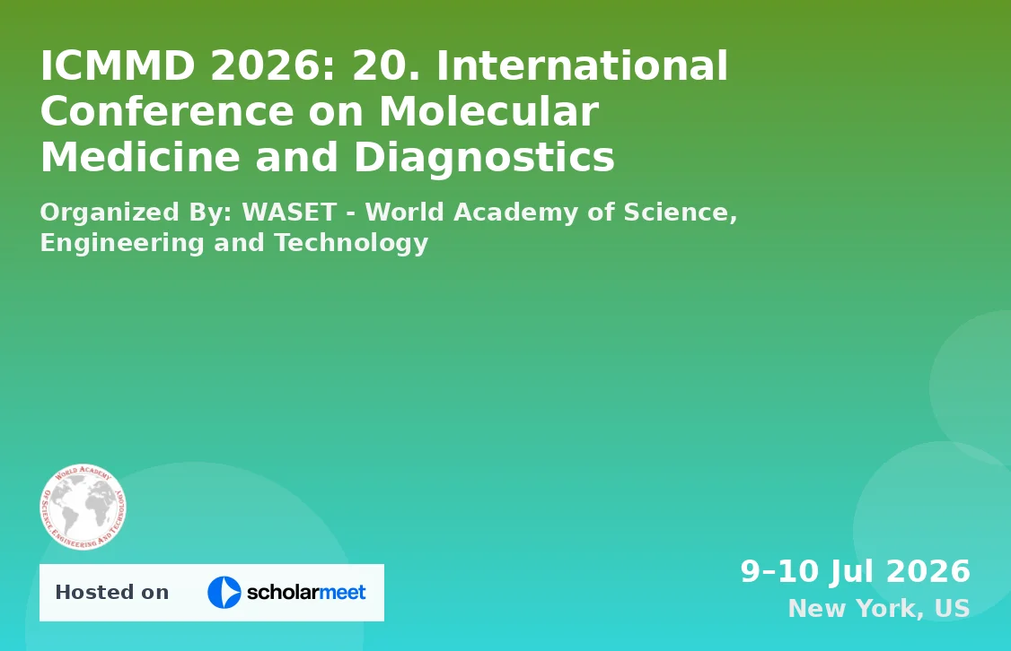 ICMMD 2026: 20. International Conference on Molecular Medicine and Diagnostics