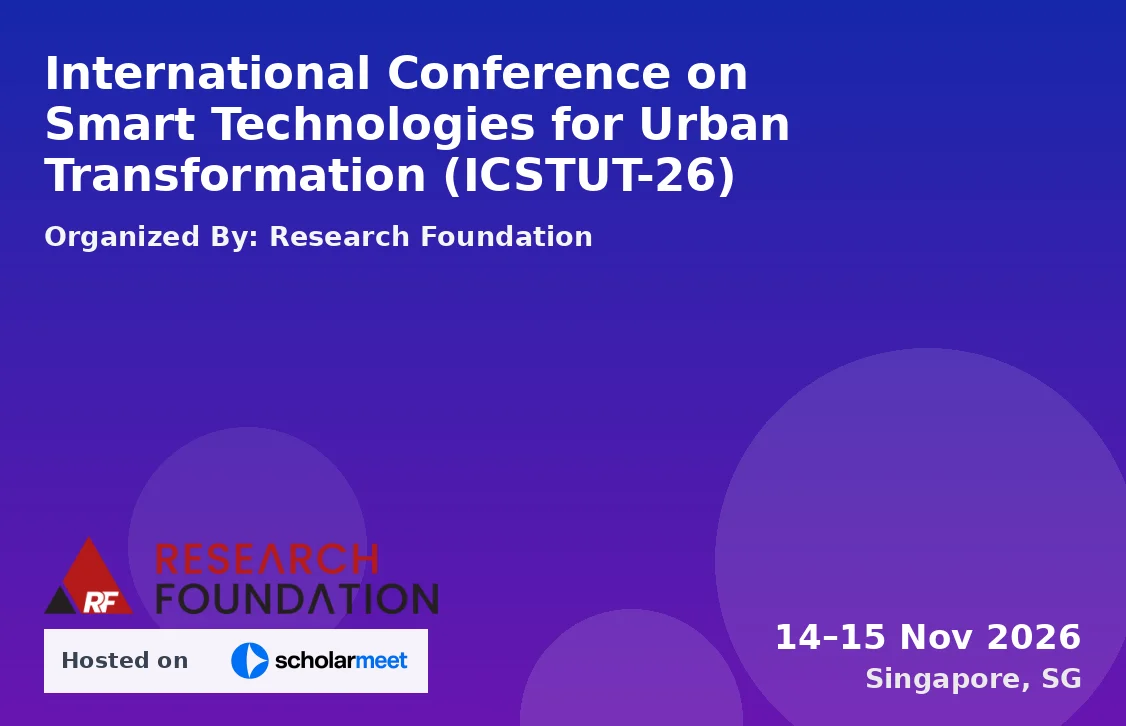 International Conference on Smart Technologies for Urban Transformation (ICSTUT-26)