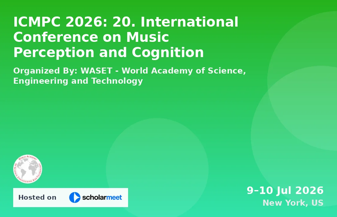 ICMPC 2026: 20. International Conference on Music Perception and Cognition