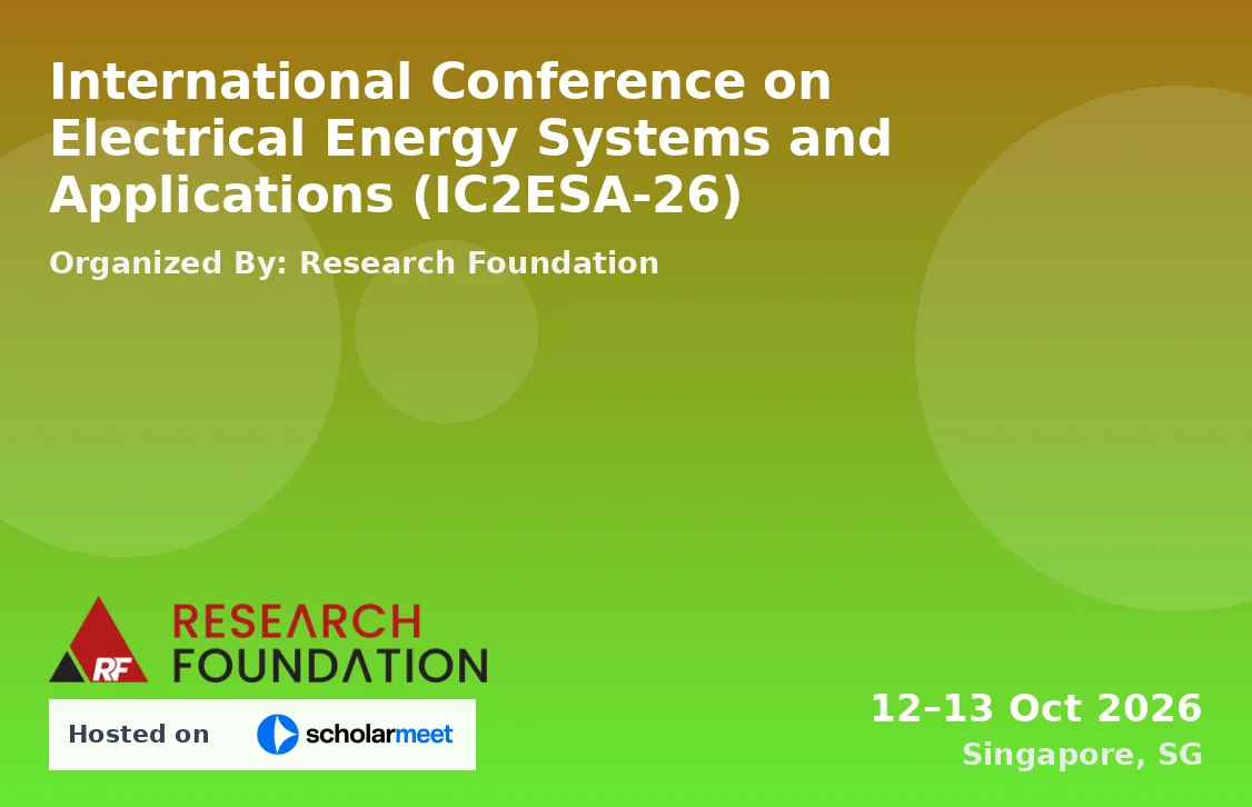 International Conference on Electrical Energy Systems and Applications (IC2ESA-26)