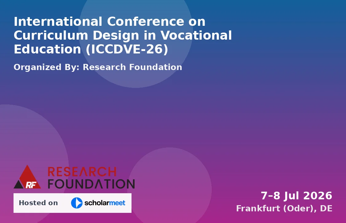 International Conference on Curriculum Design in Vocational Education (ICCDVE-26)