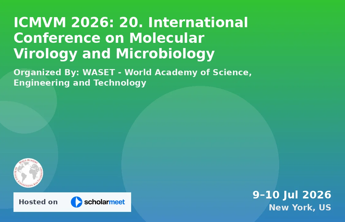 ICMVM 2026: 20. International Conference on Molecular Virology and Microbiology