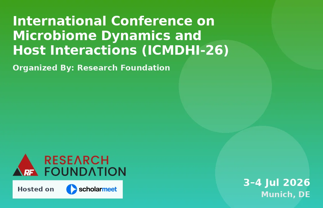 International Conference on Microbiome Dynamics and Host Interactions (ICMDHI-26)