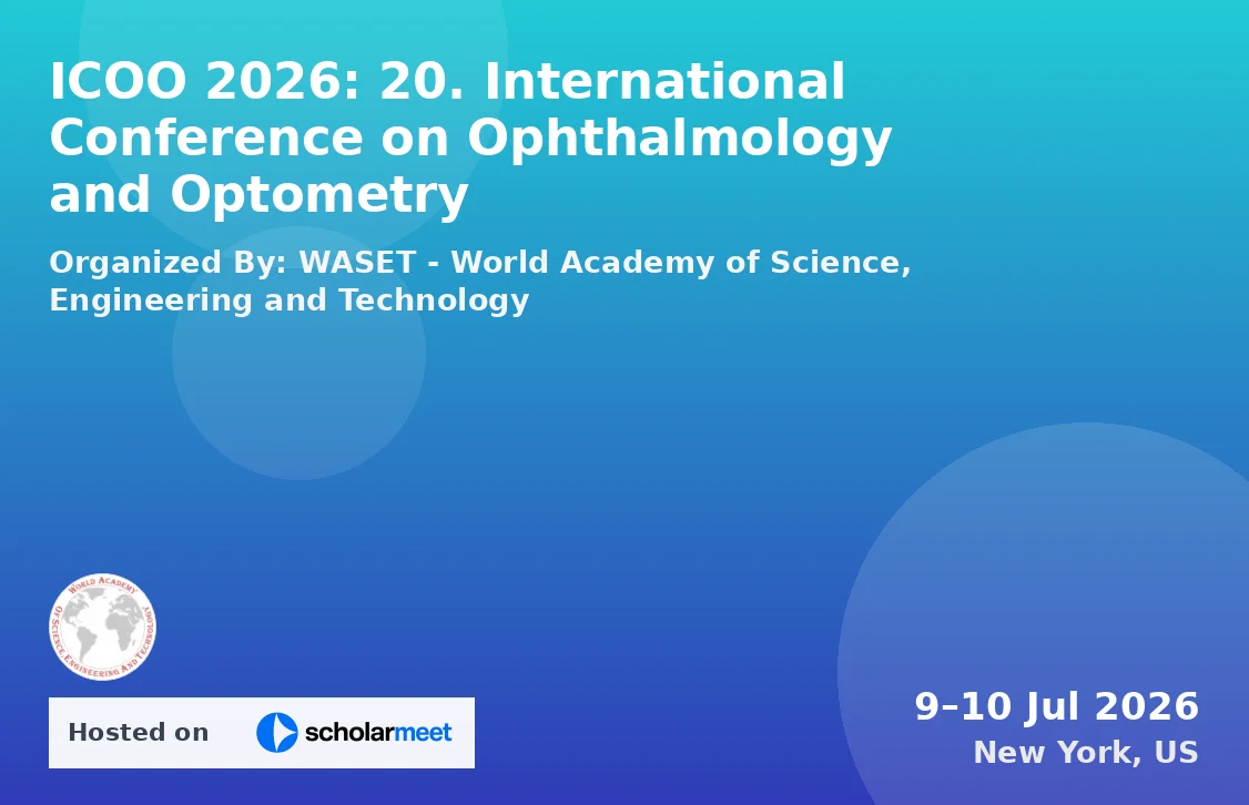 ICOO 2026: 20. International Conference on Ophthalmology and Optometry
