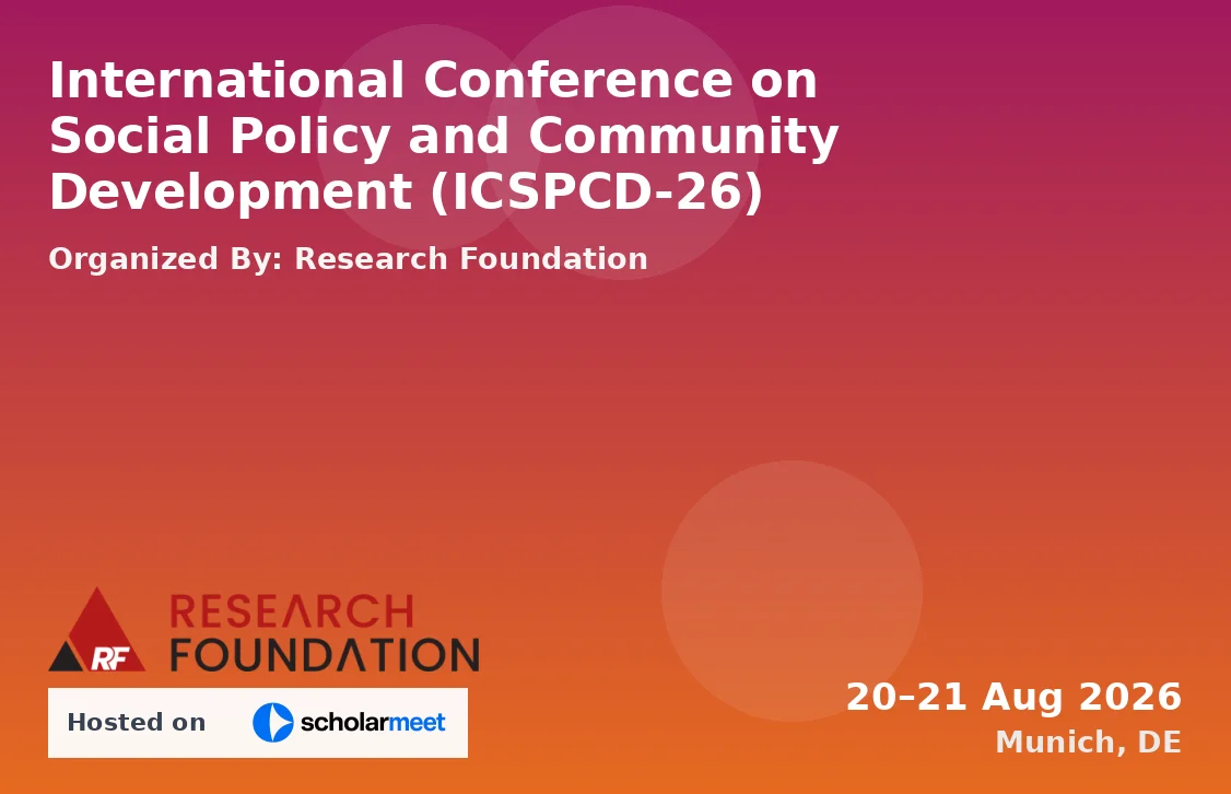 International Conference on Social Policy and Community Development (ICSPCD-26)