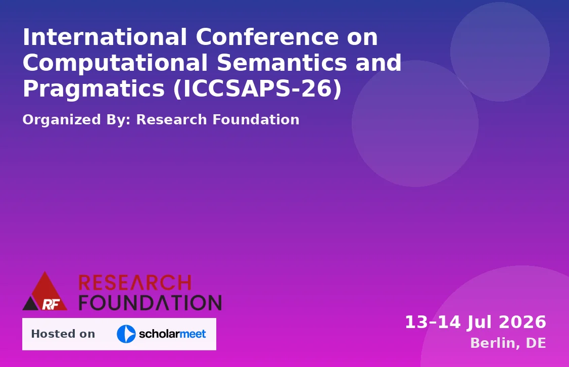 International Conference on Computational Semantics and Pragmatics (ICCSAPS-26)
