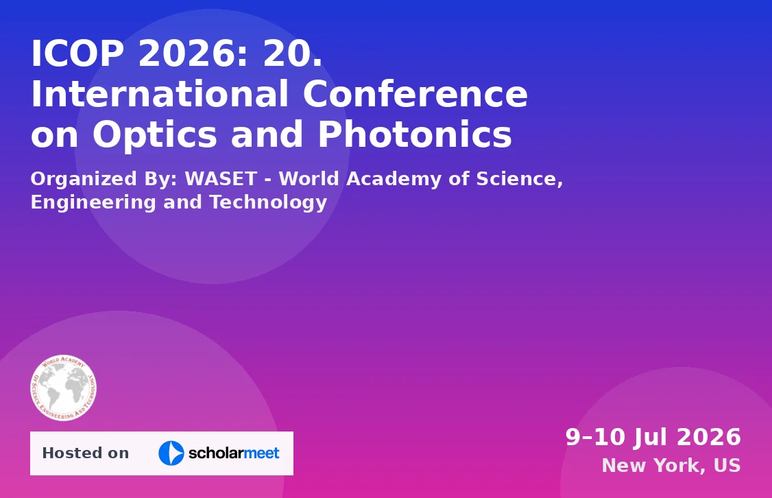 ICOP 2026: 20. International Conference on Optics and Photonics