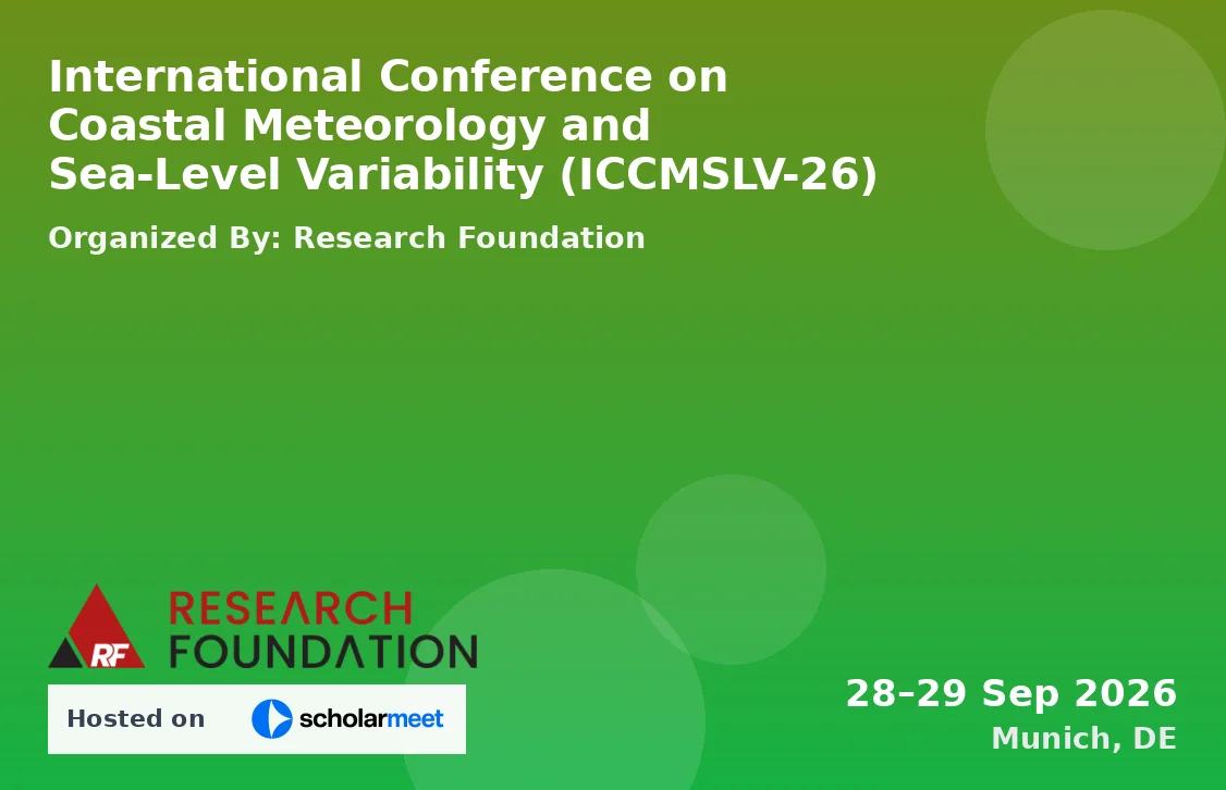 International Conference on Coastal Meteorology and Sea-Level Variability (ICCMSLV-26)