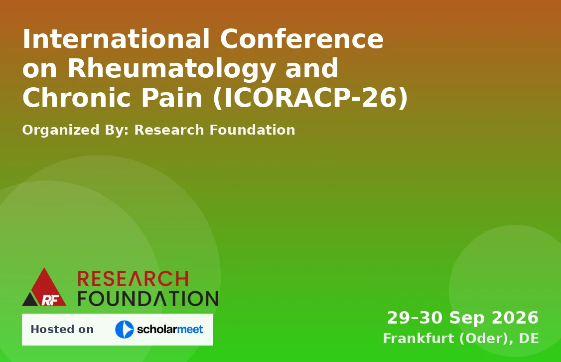 International Conference on Rheumatology and Chronic Pain (ICORACP-26)