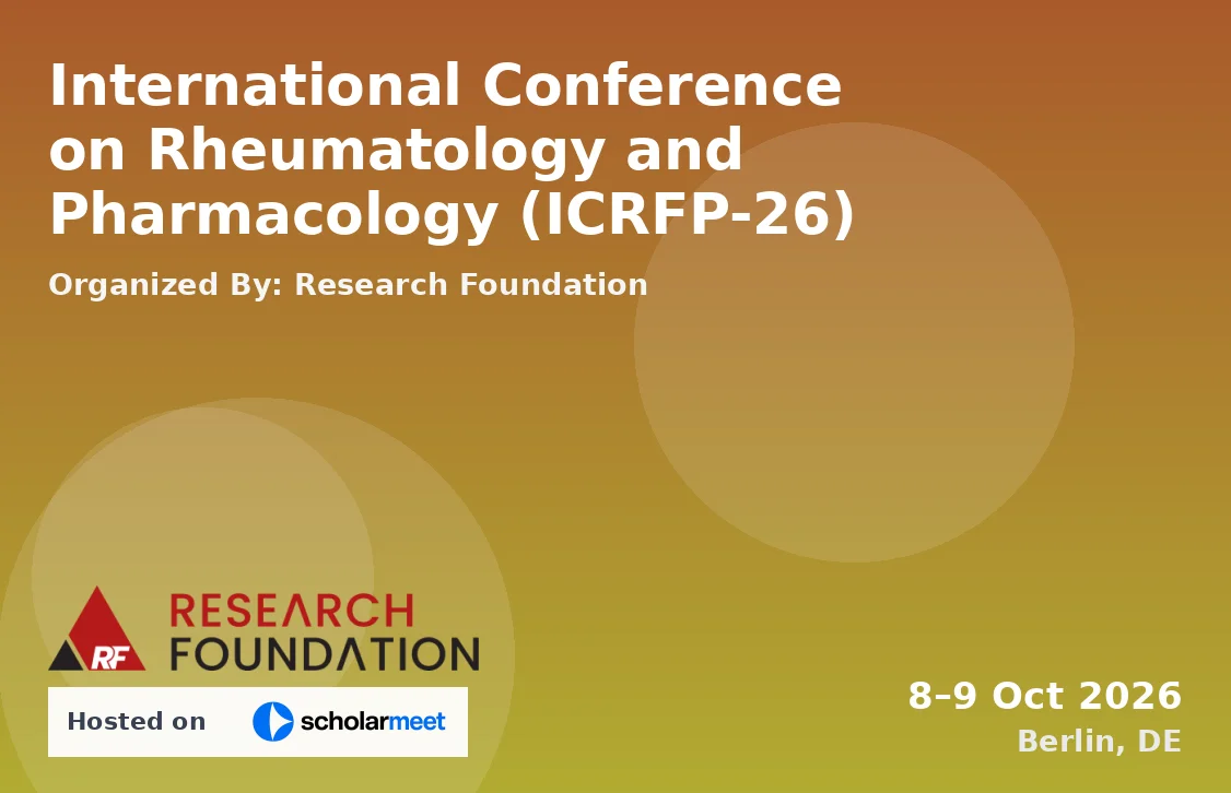 International Conference on Rheumatology and Pharmacology (ICRFP-26)