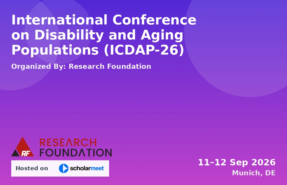 International Conference on Disability and Aging Populations (ICDAP-26)