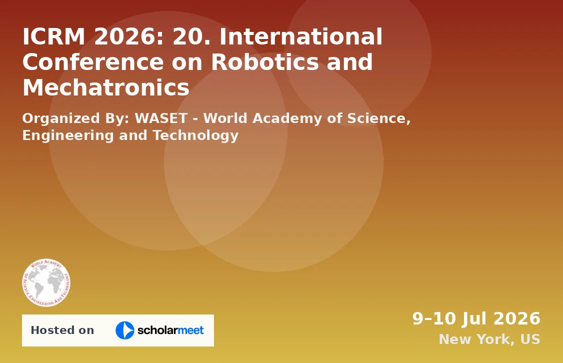 ICRM 2026: 20. International Conference on Robotics and Mechatronics