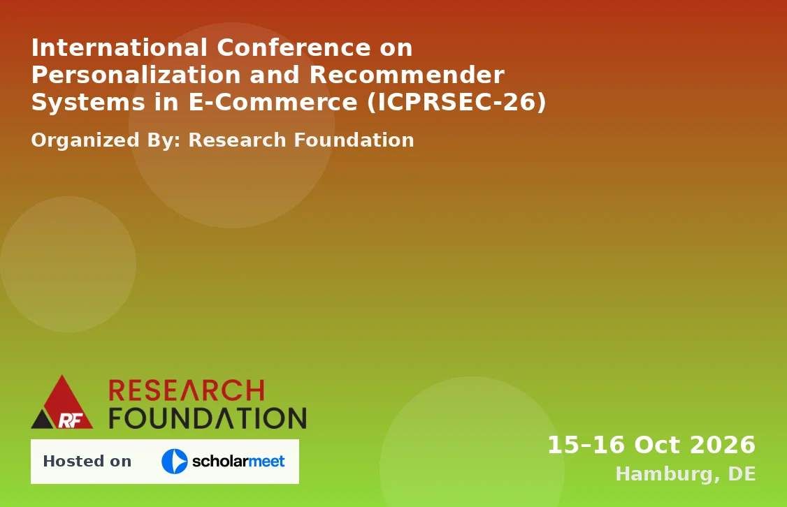 International Conference on Personalization and Recommender Systems in E-Commerce (ICPRSEC-26)