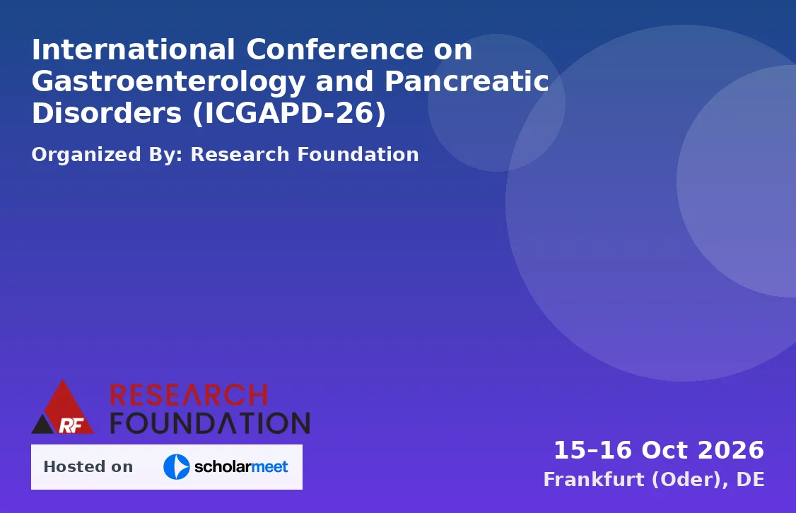 International Conference on Gastroenterology and Pancreatic Disorders (ICGAPD-26)