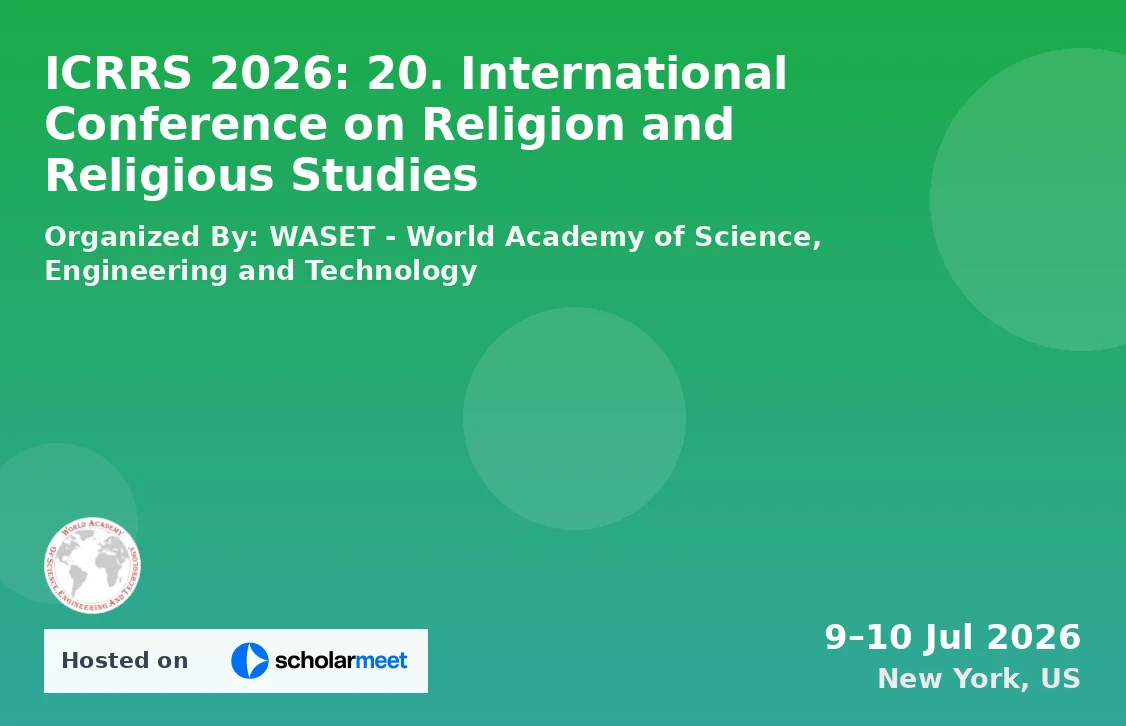 ICRRS 2026: 20. International Conference on Religion and Religious Studies