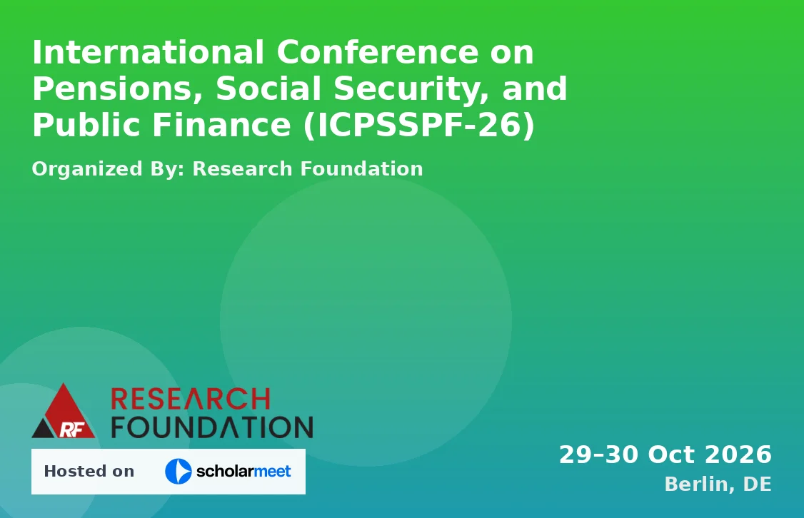 International Conference on Pensions, Social Security, and Public Finance (ICPSSPF-26)