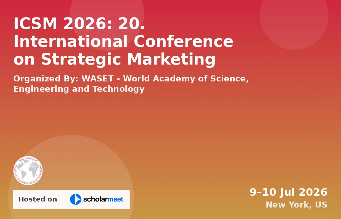 ICSM 2026: 20. International Conference on Strategic Marketing