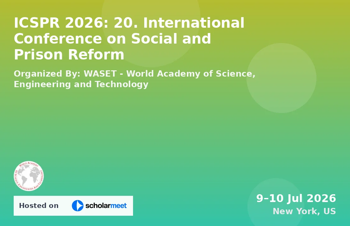 ICSPR 2026: 20. International Conference on Social and Prison Reform