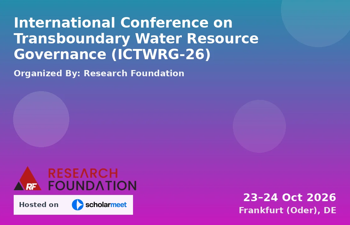 International Conference on Transboundary Water Resource Governance (ICTWRG-26)