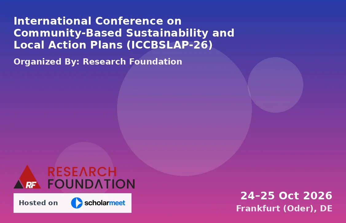 International Conference on Community-Based Sustainability and Local Action Plans (ICCBSLAP-26)