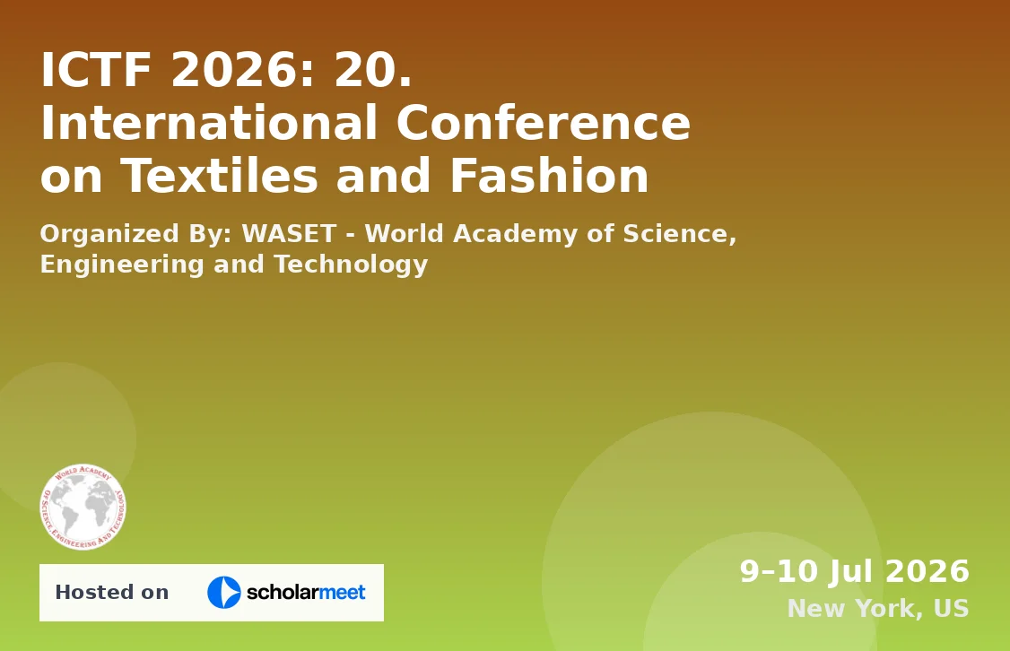 ICTF 2026: 20. International Conference on Textiles and Fashion