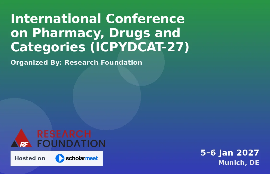 International Conference on Pharmacy, Drugs and Categories (ICPYDCAT-27)