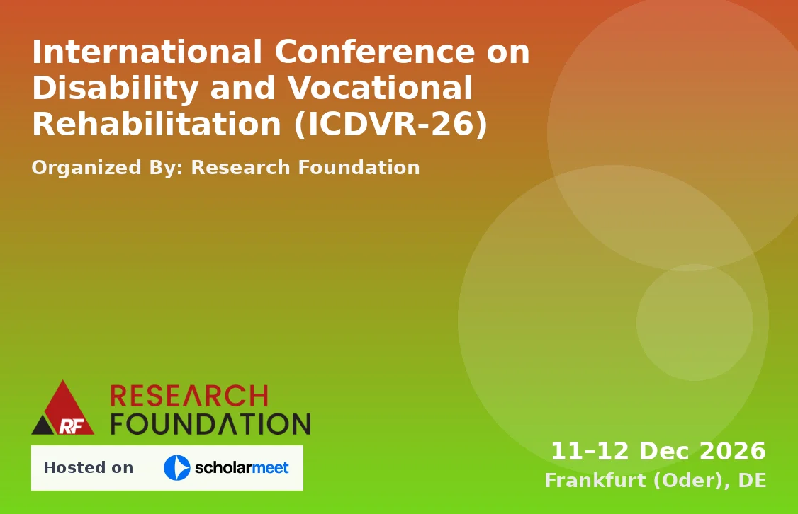 International Conference on Disability and Vocational Rehabilitation (ICDVR-26)