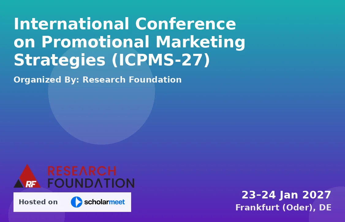 International Conference on Promotional Marketing Strategies (ICPMS-27)