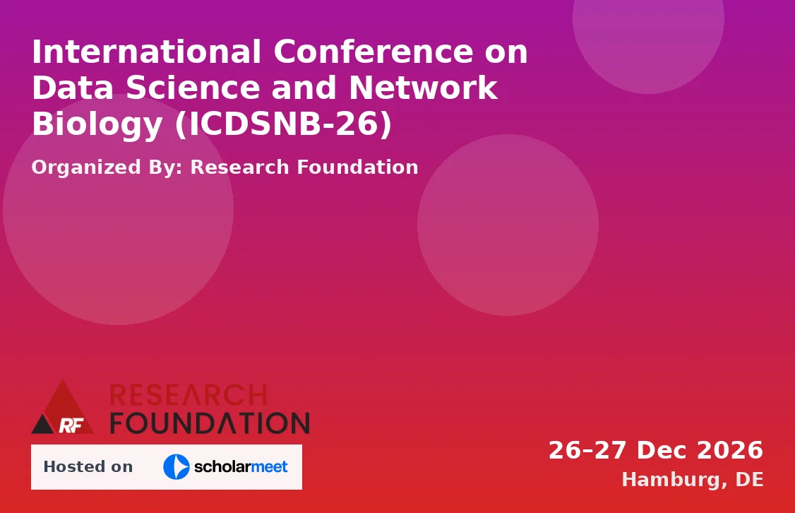 International Conference on Data Science and Network Biology (ICDSNB-26)